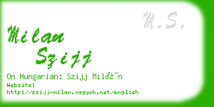 milan szijj business card